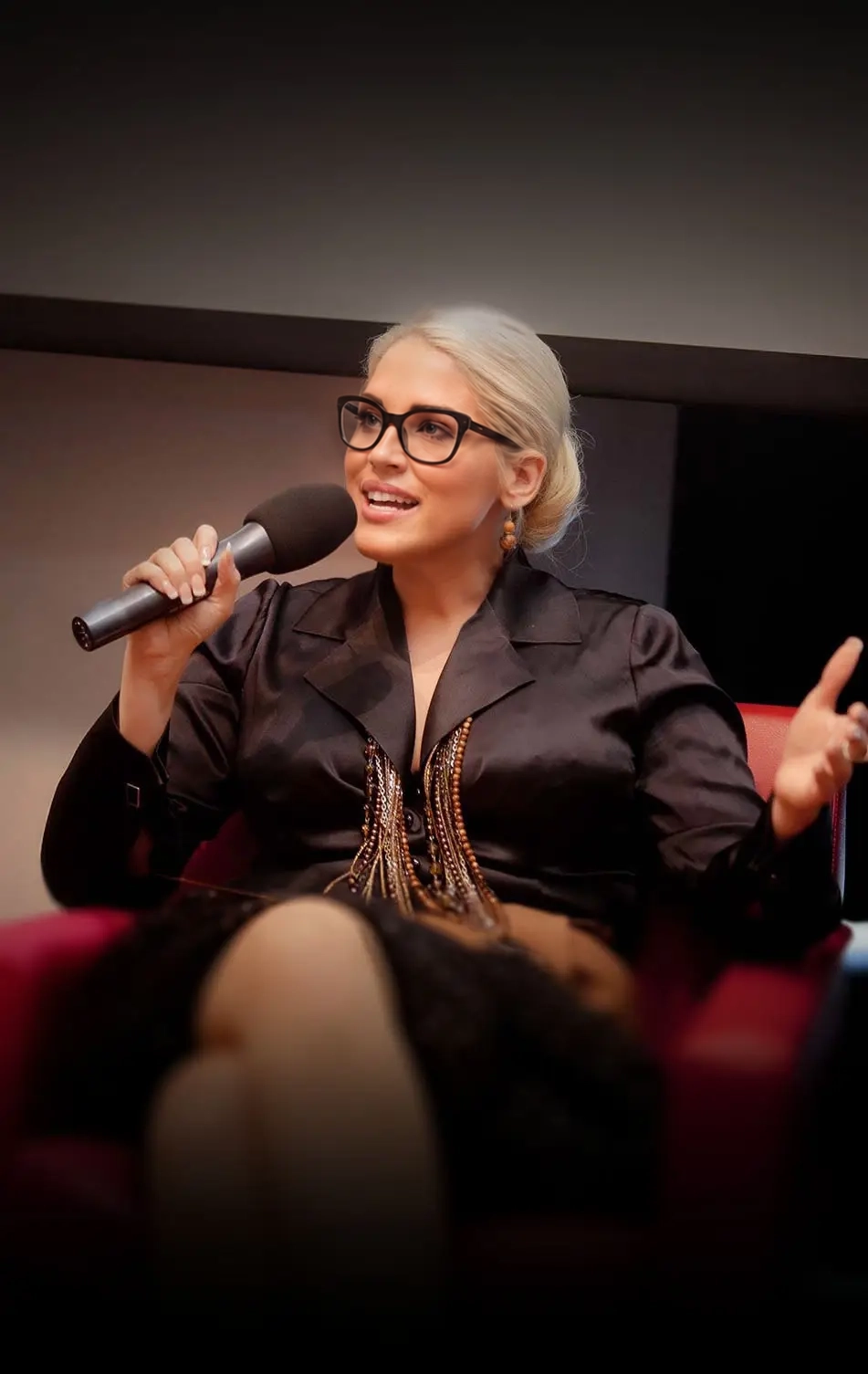 Christina Weidinger, Architect4Growth, im Gespräch auf einer Bühne